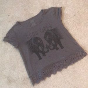 grey lace t-shirt